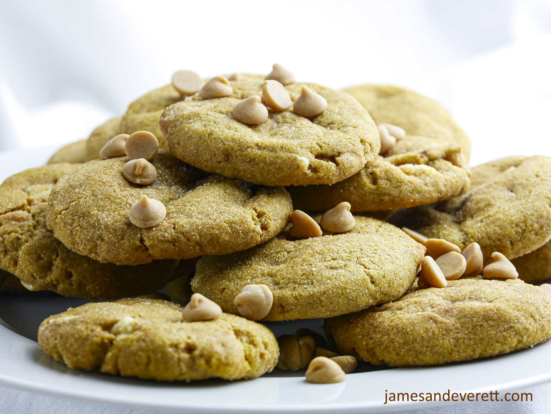 Pumpkin Snickerdoodles with Butterscotch Chips